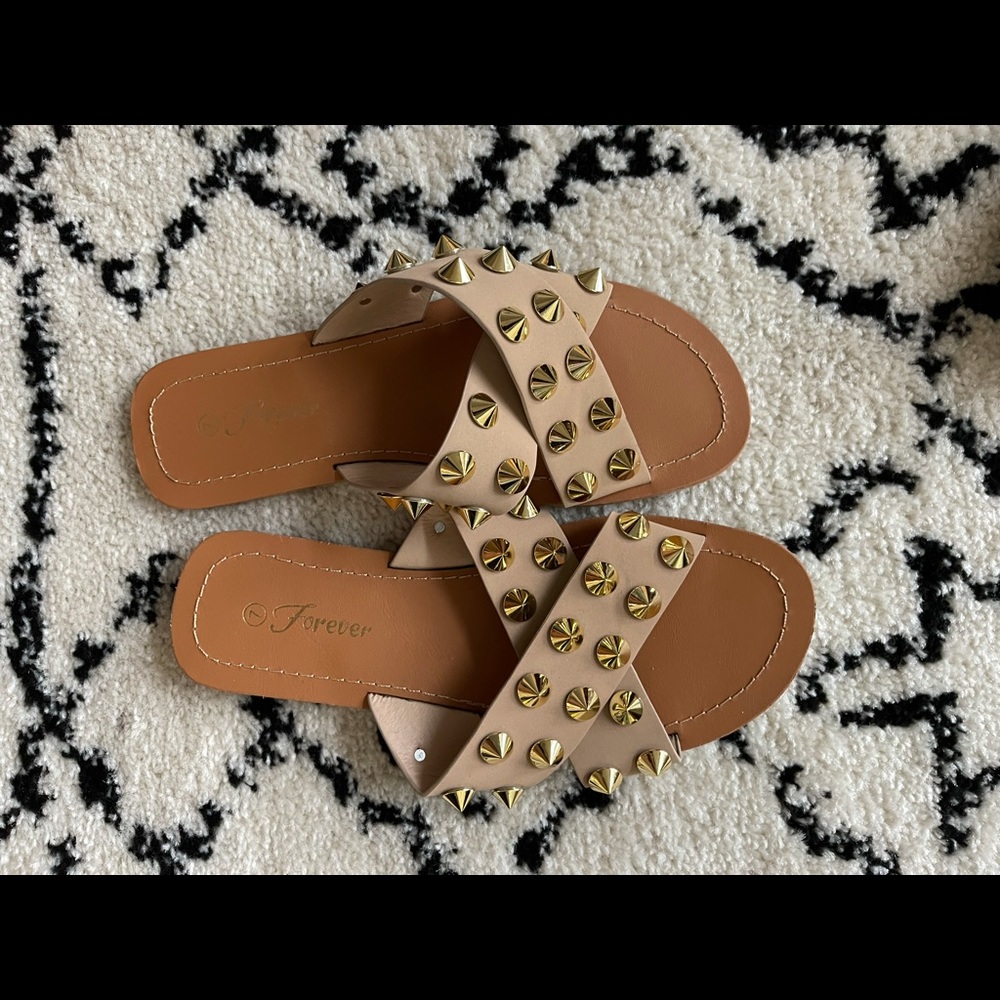 Studded Taupe Sandals